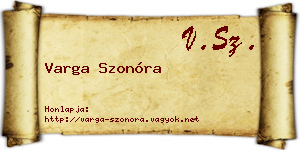 Varga Szonóra névjegykártya
